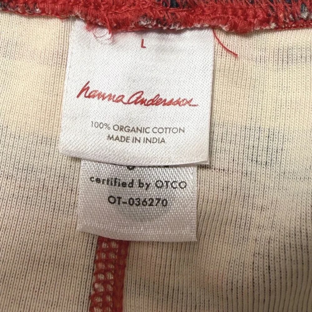 Hanna Andersson Red Plaid Organic Cotton Pajama Pants Large Holiday Tartan